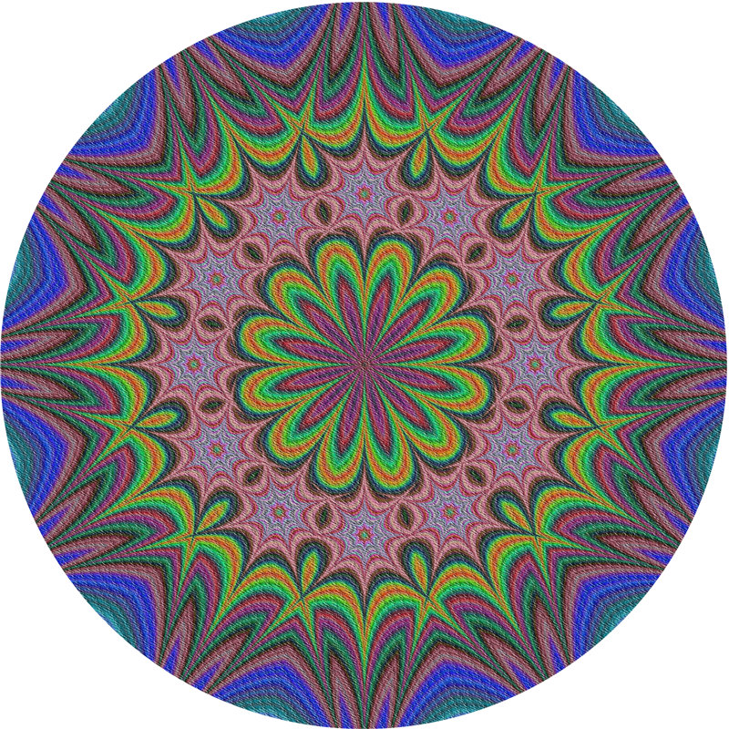Geometric Indoor Rug, Round 8'