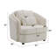 Chaise Mariko avec coussin, lin beige