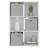 Gridley Apex 6-Cube Storage Organizer with 3 Fabric Bins
