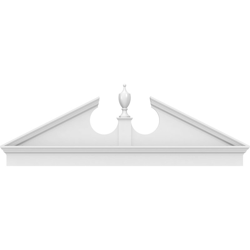 Fronton combiné en PVC de qualité architecturale Acorn (pas 6/12), H 24 3/8 po x l 70 po x P 2 3/4 po