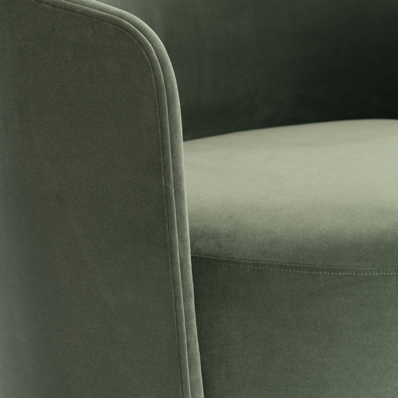 Crosby Swivel Barrel Chair, Green