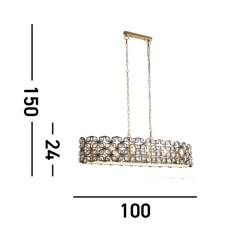 Orson 6 - Light Crystal Chandelier