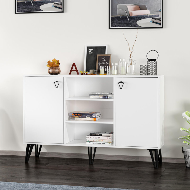 Buffet de 55,1 po de large wikieup, Blanc