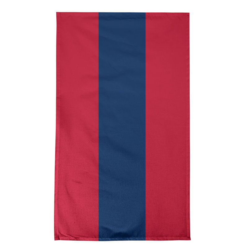 Serviette de thé hockey Anaheim, Rouge brique / bleu foncé, Sergé de coton