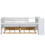 Lit de jour simple multifonctionnel - tiroirs et lit gigogne, rangement pour tête de lit, chargement USB, tables d'appoint