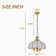15"  3 - Light Dimmable Pendant with Adjustable Chain