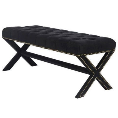 Halsey 120cm Wide Tufted Solid Colour Pouffe Ottoman