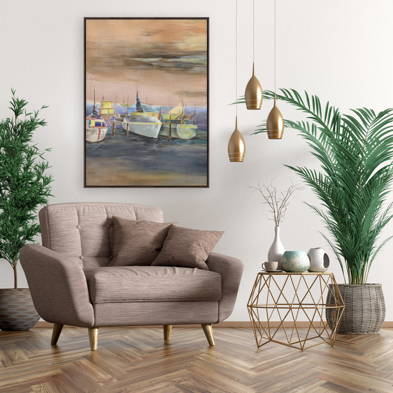 A Day On The Boat Print by Helen Parker, 56.5" H x 41.5" W, Image Gel Brush