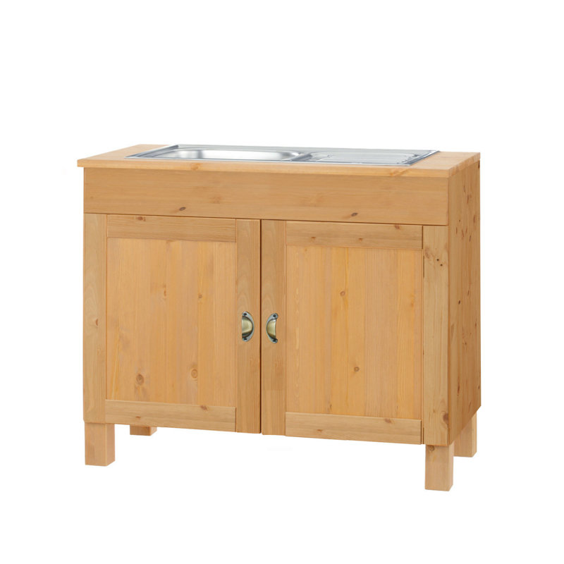 Edgarton 100cm Single Bathroom Vanity Base Only, Stain Wax