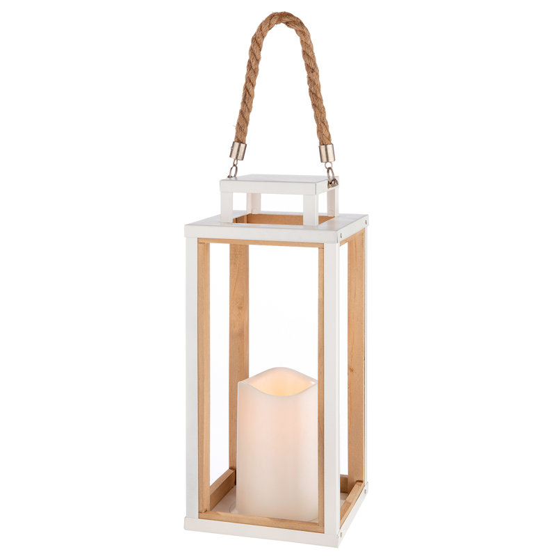 Wood Wall Lantern with Candle Included