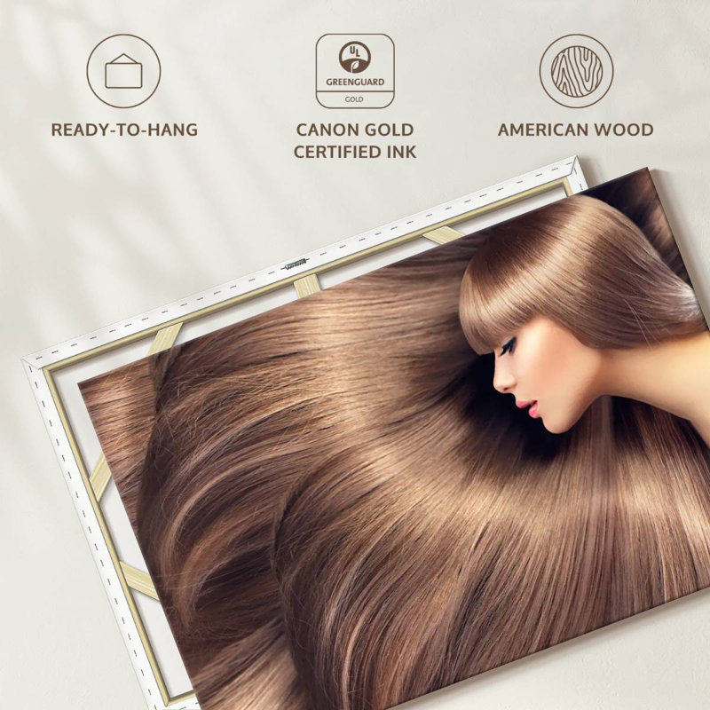 Flowing Hair Canvas Print, 8" H x 12" W x 1" D
