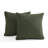 Decorative Compression Green Corduroy Square Throw Pillow Covers With Inserts-102345300
