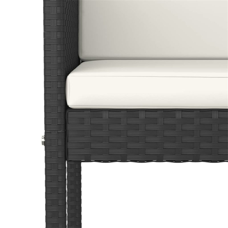 Tabouret de bar 29,9 po avec coussin, Blanc, Noir