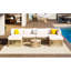 Mobilier de balcon toutes saisons - 7 pièces avec coussins et coussins épais