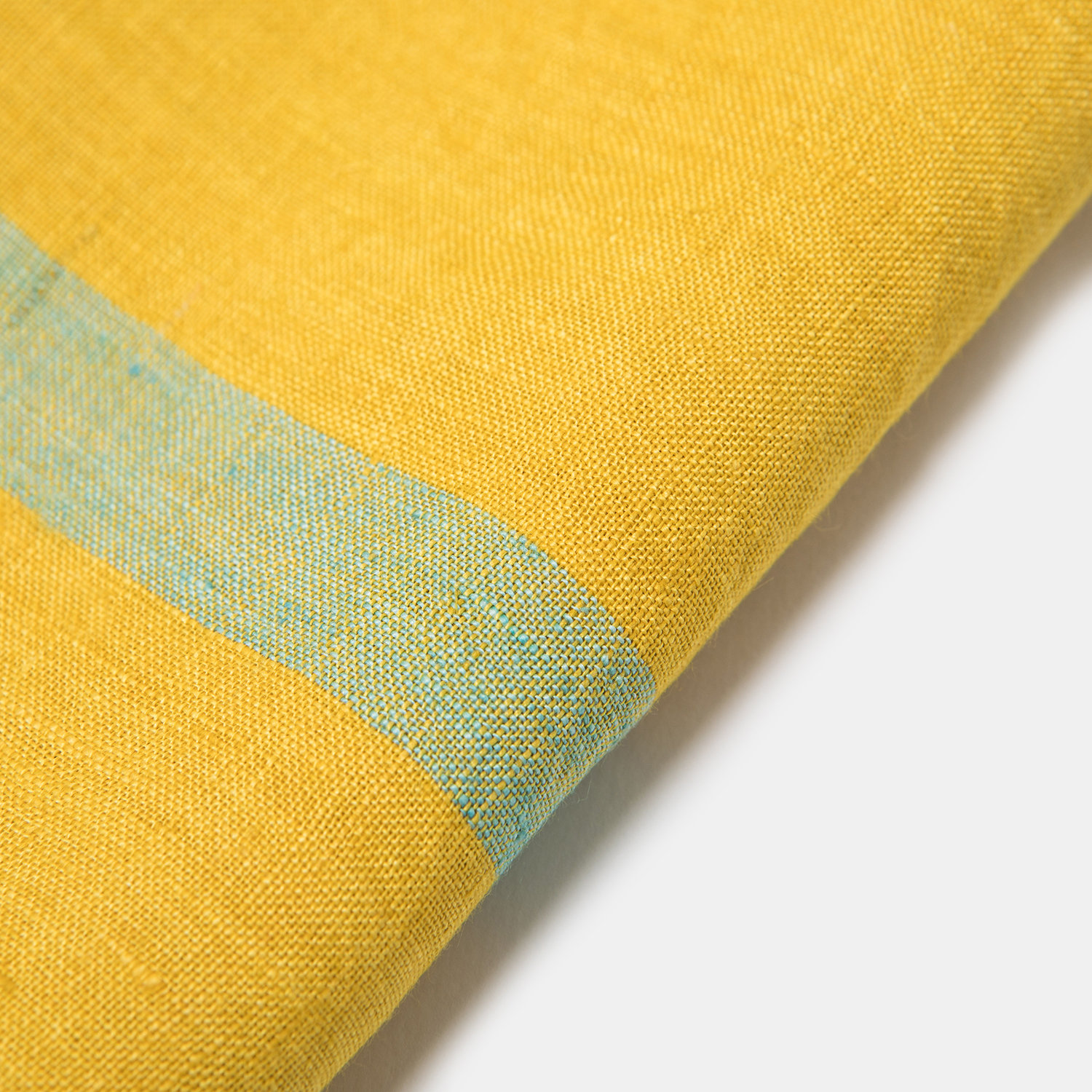 Reversible Linen Napkin, Lime/Aqua