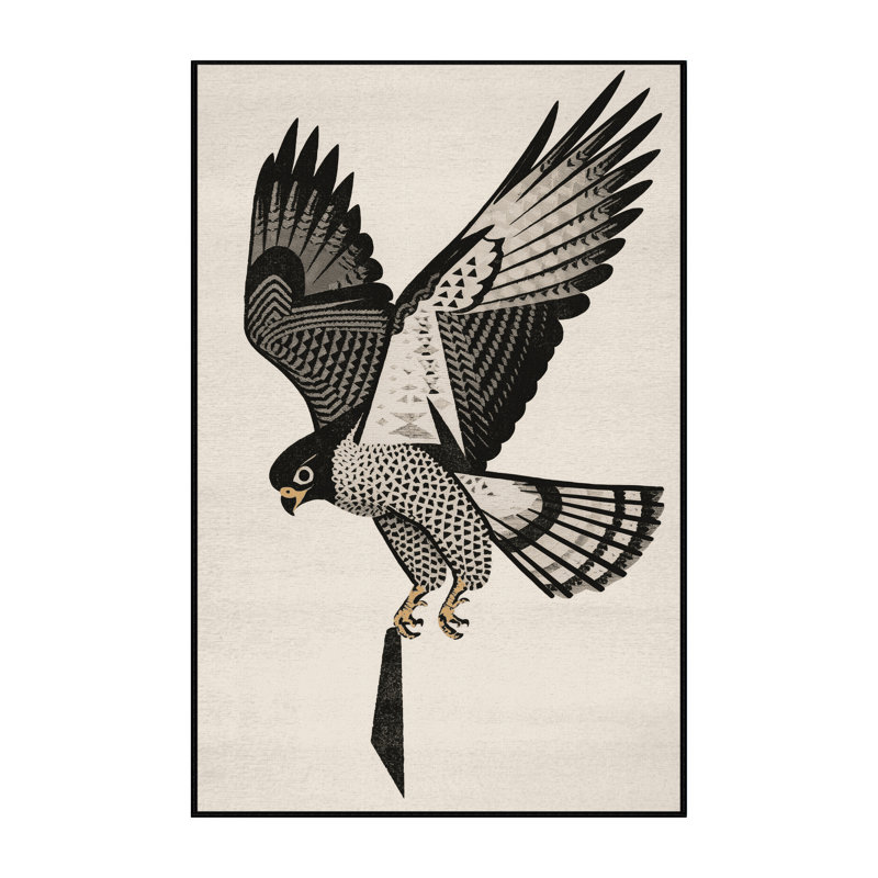 Tapis beige doux et moelleux à motif géométrique moderne Fincastle Falcon, 8 x 12