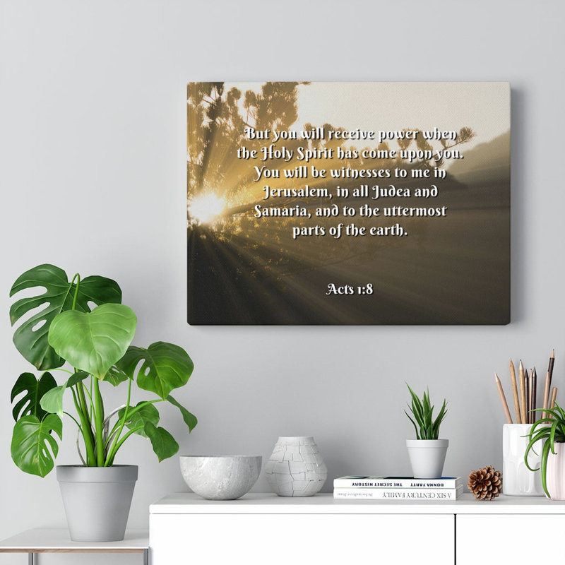 Holy Ghost Acts 1:8 - Wrapped Canvas Print, 46cm H x 61cm W