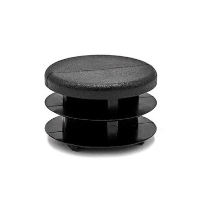 Embout rond en plastique pour tubes Outwater (8 pièces) | Bouchon de tube de 7/8 po de diamètre / Glissière de chaise / Protecteur de plancher / Fermeture de tube / Bouchon de trou de tube / Bouchon de tuyau | Convient aux tubes à jauge multiple | Noir texturé | Robuste