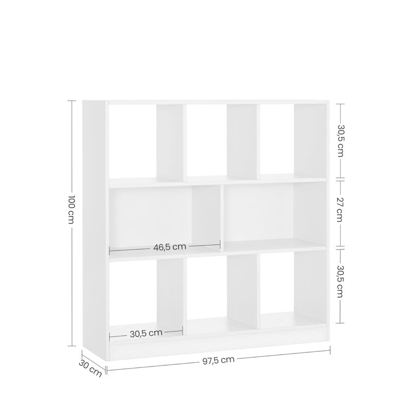 100 cm H x 97.5 cm W Cube Bookcase