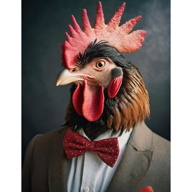 «Coq» sur toile, H 24 po x l 20 po