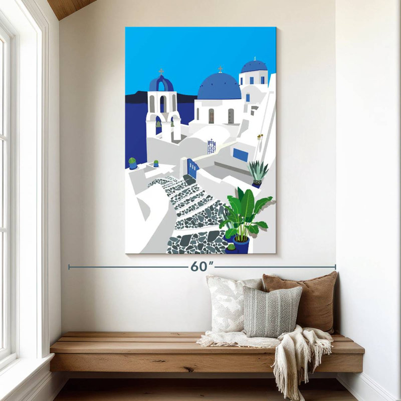 Nicci Iconic Santorini Architecture, 51" H x 34" W
