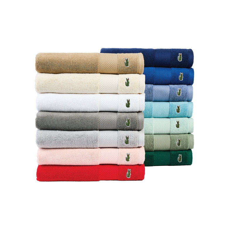 Serviette de bain en coton Lacost Heritage 30X54, 100% coton Supima, antimicrobien Micro-Fresh®, Sable