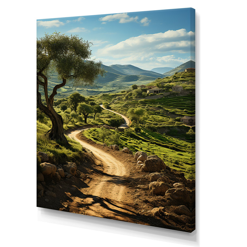Espagne, oliveraies en Espagne II - impression, H 20 po x l 12 po x P 1 po, Toile tendue