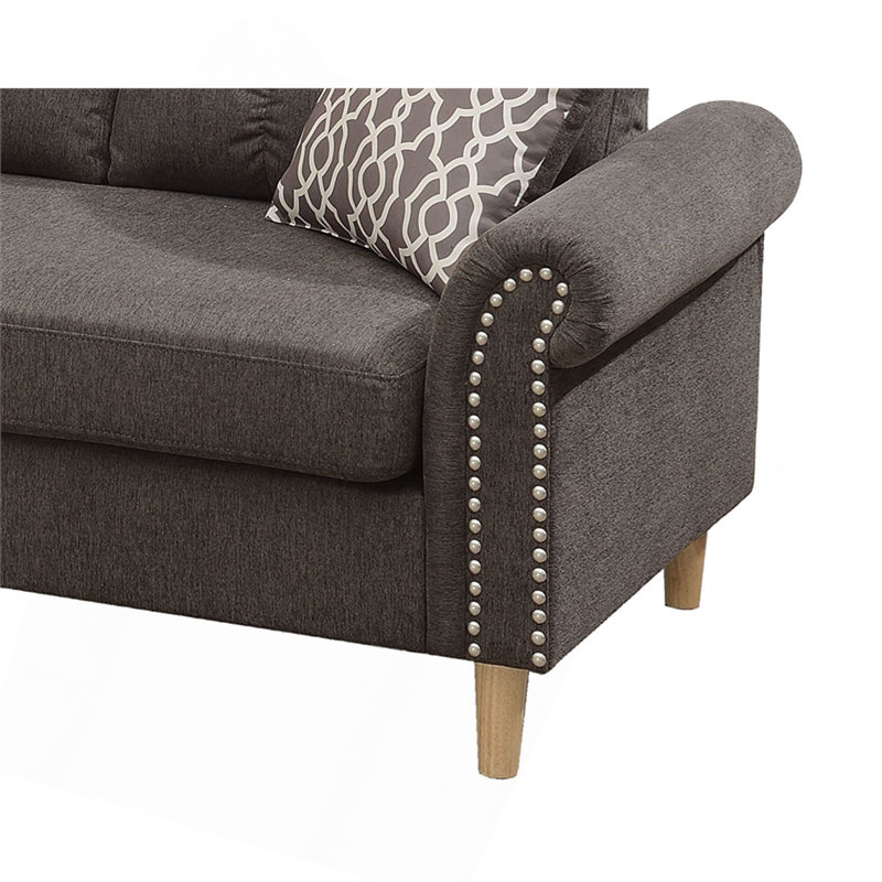 Ensemble de canapé modulaire réversible Polyfiber, Tanné