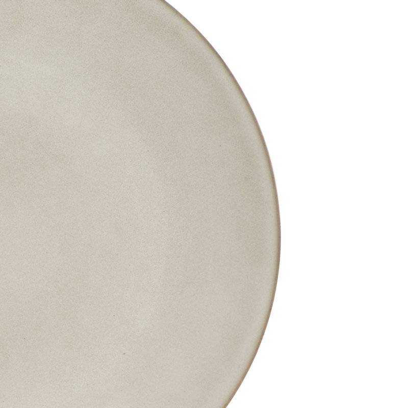 16-Piece Taupe Ceramic Dinnerware Set with Reactive Glaze