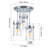 Levona 3- Light Semi Flush Mount Ceiling Light with Clear Hammered Glass Shade (Chrome)-1325403162