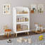 Bibliothèque pour enfants, bibliothèque à 3 niveaux, organisateur de livres, armoire de rangement pour jouets, blanc