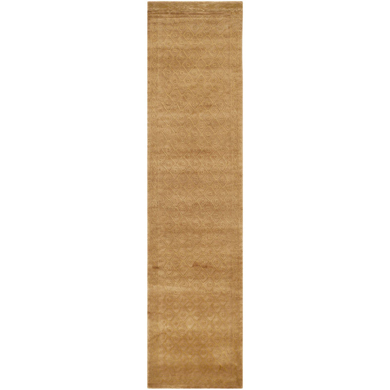 Tibetan Southwestern Area Rug in Gold, Runner 2'6" x 12'