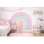 Adhésif décoratif arc pastel arc-en-ciel, autocollant mural chambre d'enfant pelez et collez, murale arc-en-ciel réutilisable amovible, décoration murale chambre de filles, salle de jeux Boho-1112198101