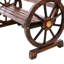 Banc en bois pour 2 personnes, brun style rustique extérieur pour 2 personnes