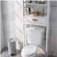 Armoire de rangement au-dessus de la toilette blanche avec un tiroir et 2 tablettes