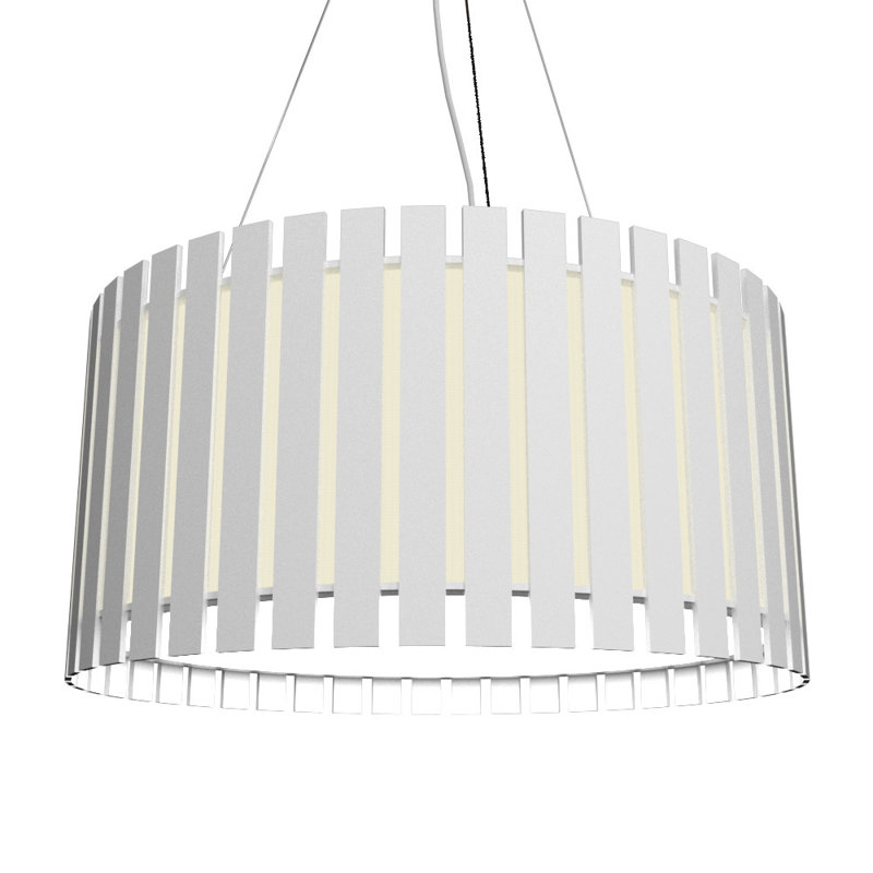 1 - Light LED Chandelier, 8.58" H x 27.3" W x 27.3" D, Teak, Yes