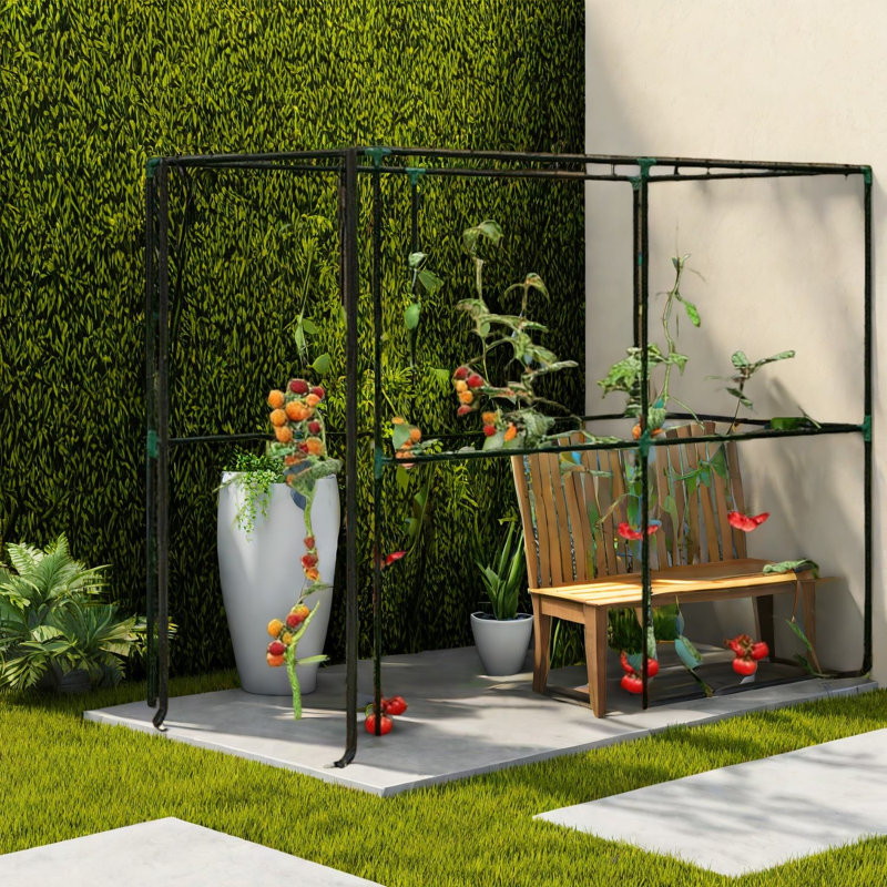 Jardinières en acier durable, filet en PEHD, protection extérieure sécuritaire, utilisation dans le jardin