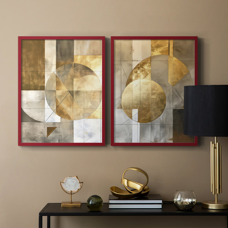 ABSTRACT Series CXVIII - Reproduction encadrée de qualité supérieure - prête à être accrochée - aucun clou requis - aucun clou requis