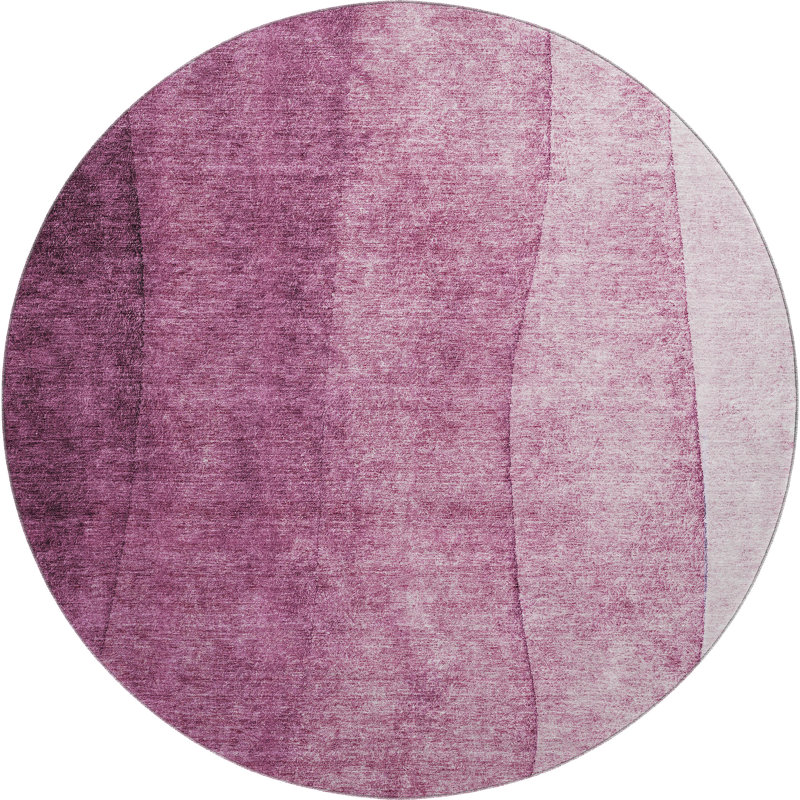 Premium Machine Washable Cerrito Merlot Rug, Round 8'