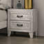 Table de chevet contemporaine en mélamine blanc délavé 1pc
