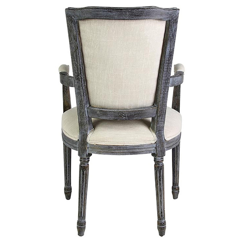 French Fabric Arm Chair in Ivory