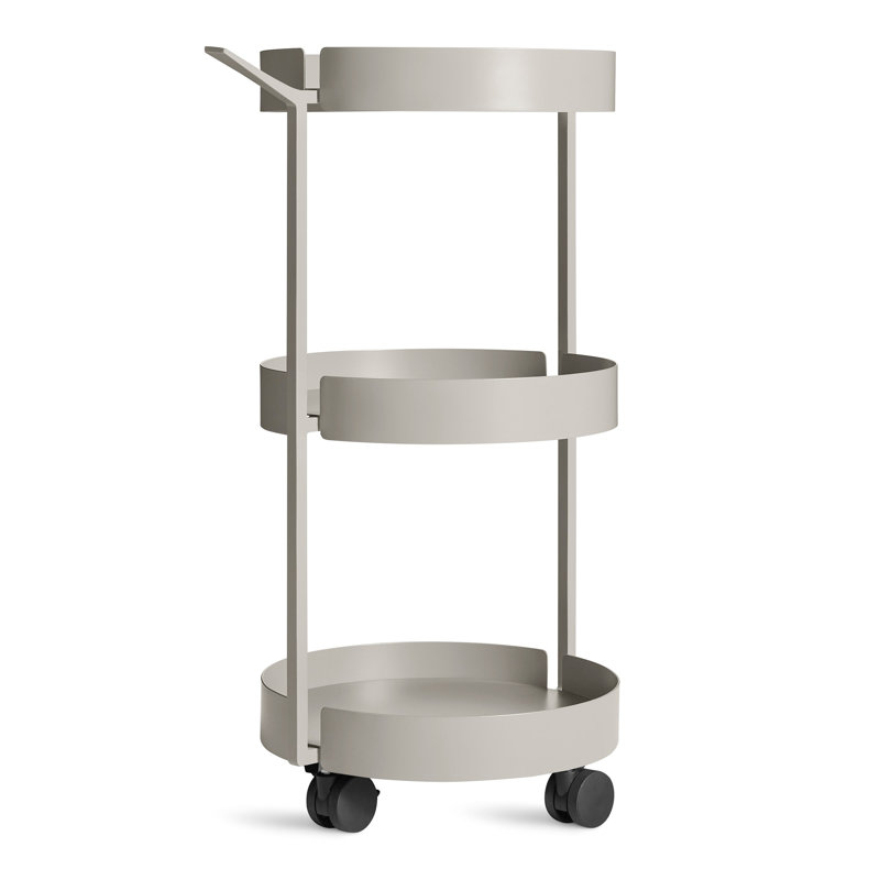 Scoots McGee Powder Coated Steel Bar Cart, Putty, Putty