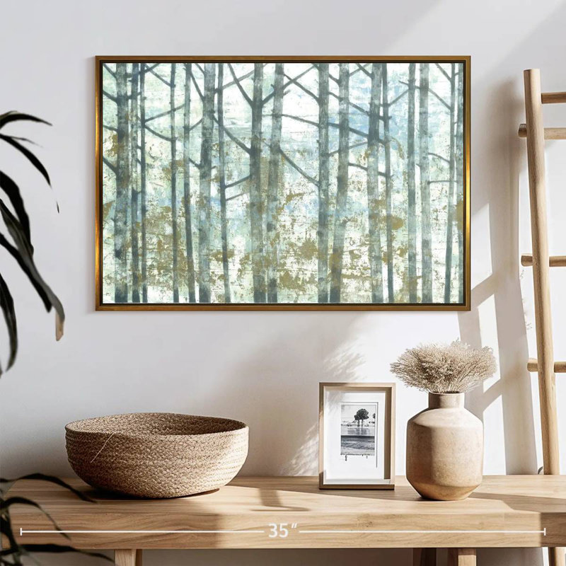 Brise de forêt, Cadre flottant doré, 25 po x 17 po