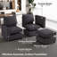 Canapé-lit modulaire convertible Aurora Chenille-106913435-106913482