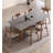 Light luxury rectangular dining table with a sintered stone tabletop and a solid wood frame-1610845848
