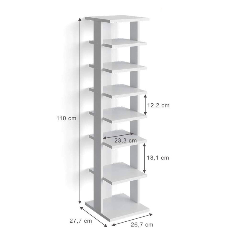 7 Pair Stackable Shoe Rack