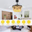 42" Farmhouse 3-Light Boho Wood Bead Ceiling Fan with Lights and Remote Control