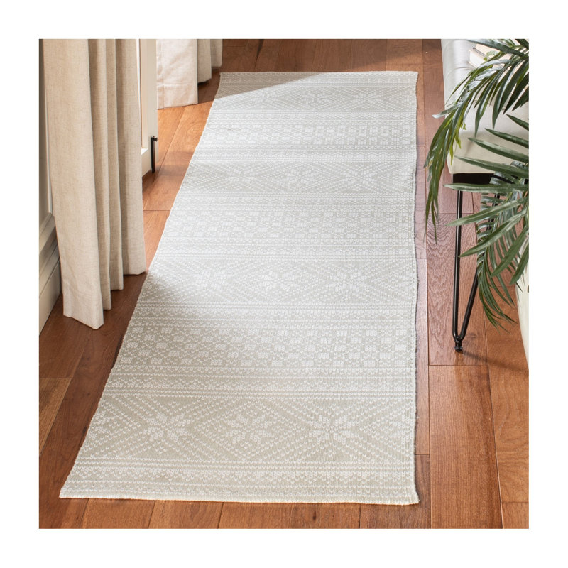 Reuben Hand Loomed Cotton Southwestern Rug, Runner 2'3" x 8'