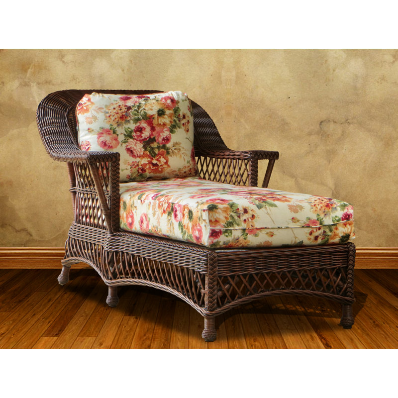 Chaise longue avec coussin Rosado, Mardi jungle, Brun, Mélange de coton
