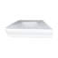 Lavabo de salle de bain rectangulaire en porcelaine vitreuse avec trop-plein victoria